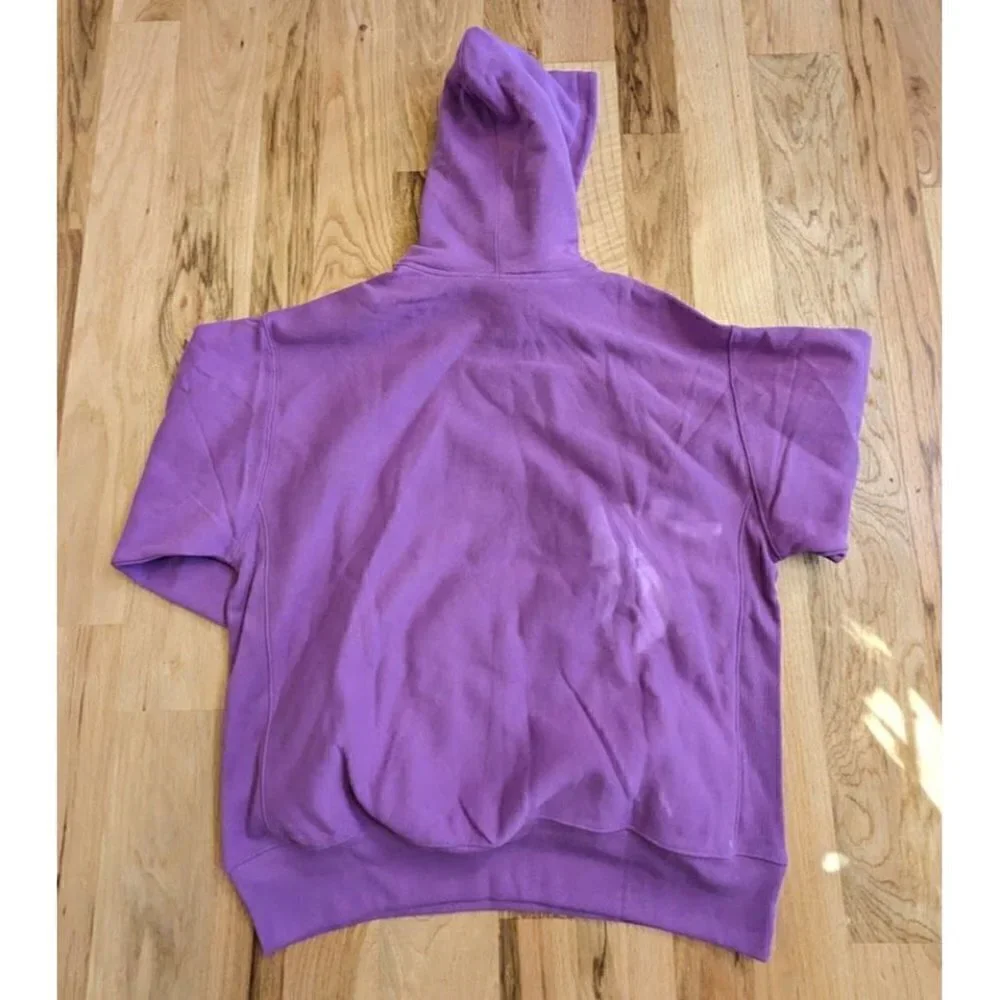 Champion Reverse Weave Snorkel Snap Hoodie Purple C Logo Men's Small NEW